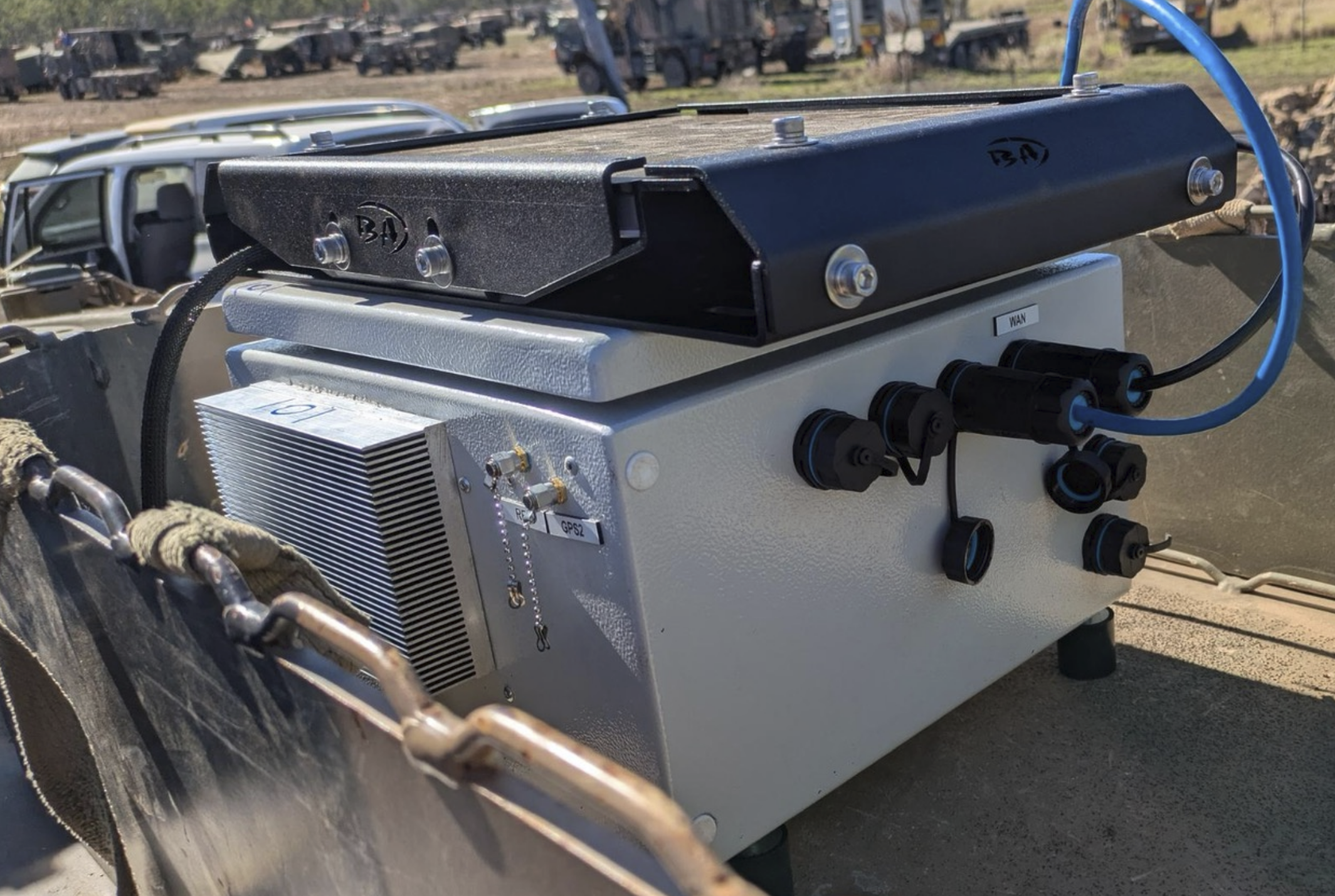 FRNE — Field-Replicable Network Edge node, ruggedised and vehicle-mounted in the field